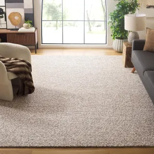 SAFAVIEH Natura Collection Area Rug - 9' x 12', Beige, Handmade Wool, Ideal for High Traffic Areas in Living Room, Bedroom (NAT620B)