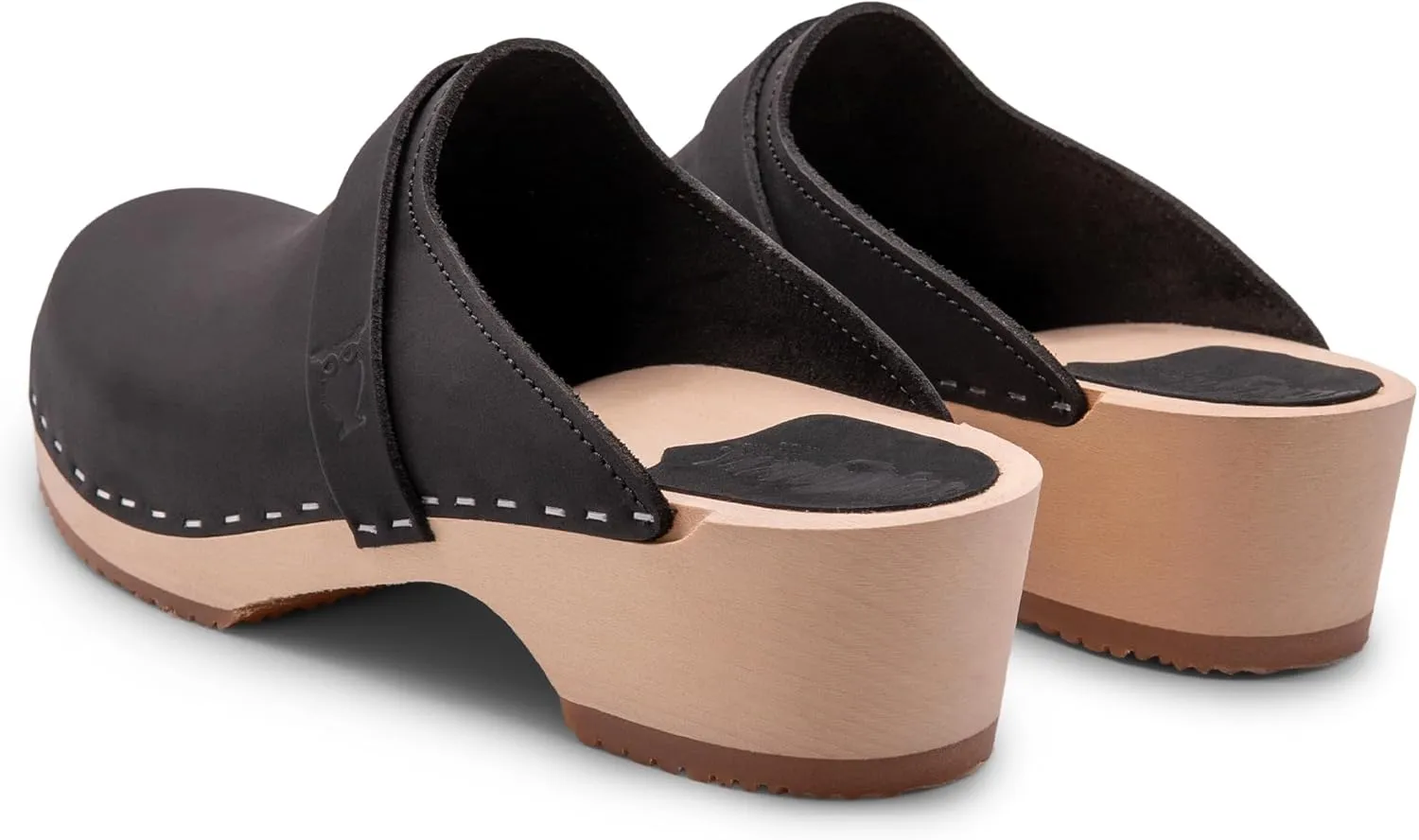 Sandgrens Handmade Swedish Wood Clogs for Women, Low Heel Mule | Tokyo