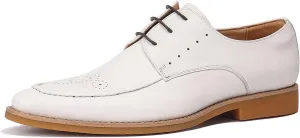 Santimon Men's Lace Up Formal Modern Oxford Dress Shoes White