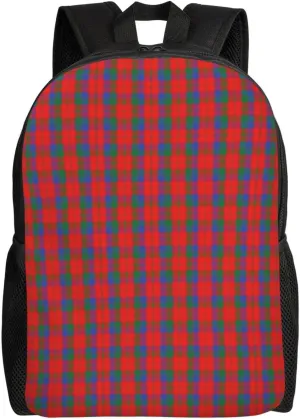 Scottish Clan Robertson Tartan Plaid Minimalist Laptop Backpack – Waterproof Business Travel Bag, Breathable Design, Modern Work & Leisure