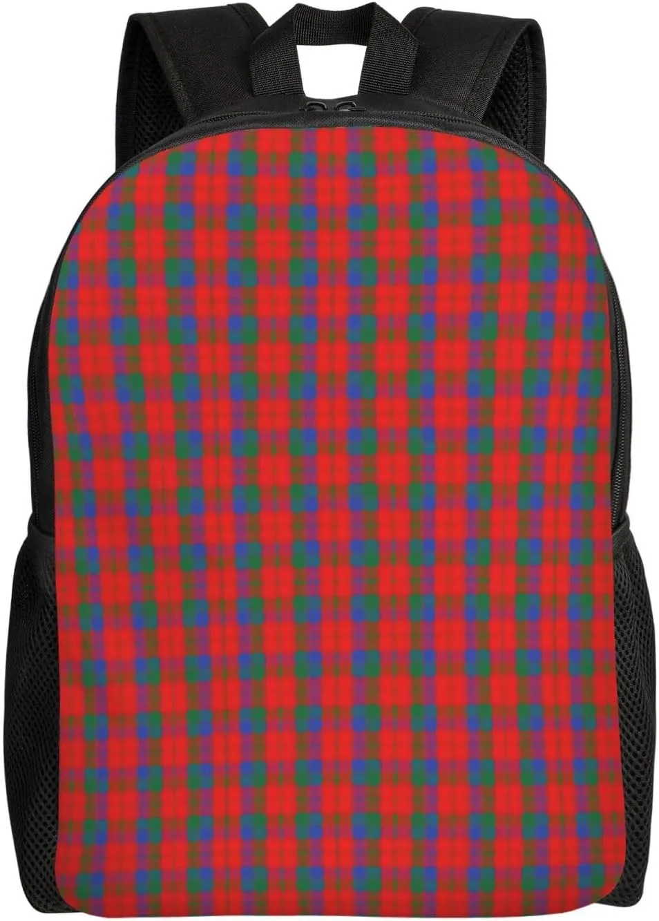 Scottish Clan Robertson Tartan Plaid Minimalist Laptop Backpack – Waterproof Business Travel Bag, Breathable Design, Modern Work & Leisure