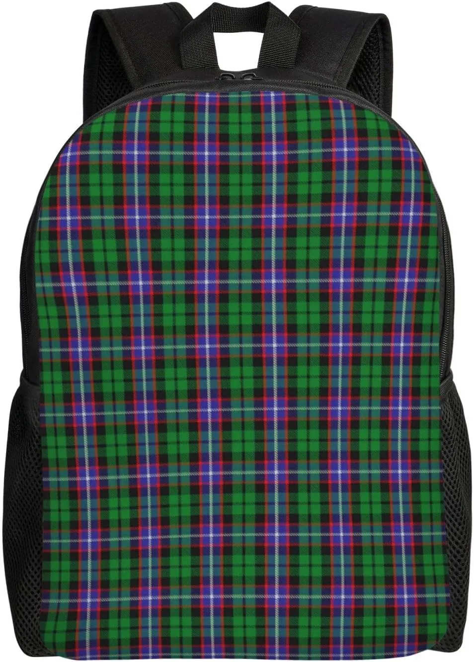 Scottish Clan Russell Tartan Plaid Minimalist Laptop Backpack – Waterproof Business Travel Bag, Breathable Design, Modern Work & Leisure