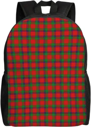 Scottish Clan Sinclair Tartan Plaid Minimalist Laptop Backpack – Waterproof Business Travel Bag, Breathable Design, Modern Work & Leisure