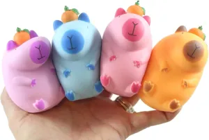 Set of All 4 Capybara Stretchy Sand Filled - Lover Sensory Fidget Toy Weighted Cute Colorful Capys (Set of All 4 Colors)