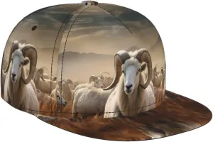 Sheep in The Grasslands Adult Printed Baseball Cap, Suitable for All Seasons, Classic Adjustable Size Black