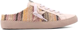 Shu Shop Womens Polka Striped Mule Sneakers Shoes Casual - Beige
