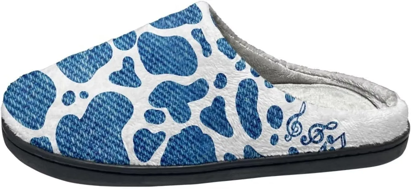 Slippers for Women Indoors and Outdoors, Mens Comfy Flannel Warm Slippers Flat Clogs Winter House Slippers