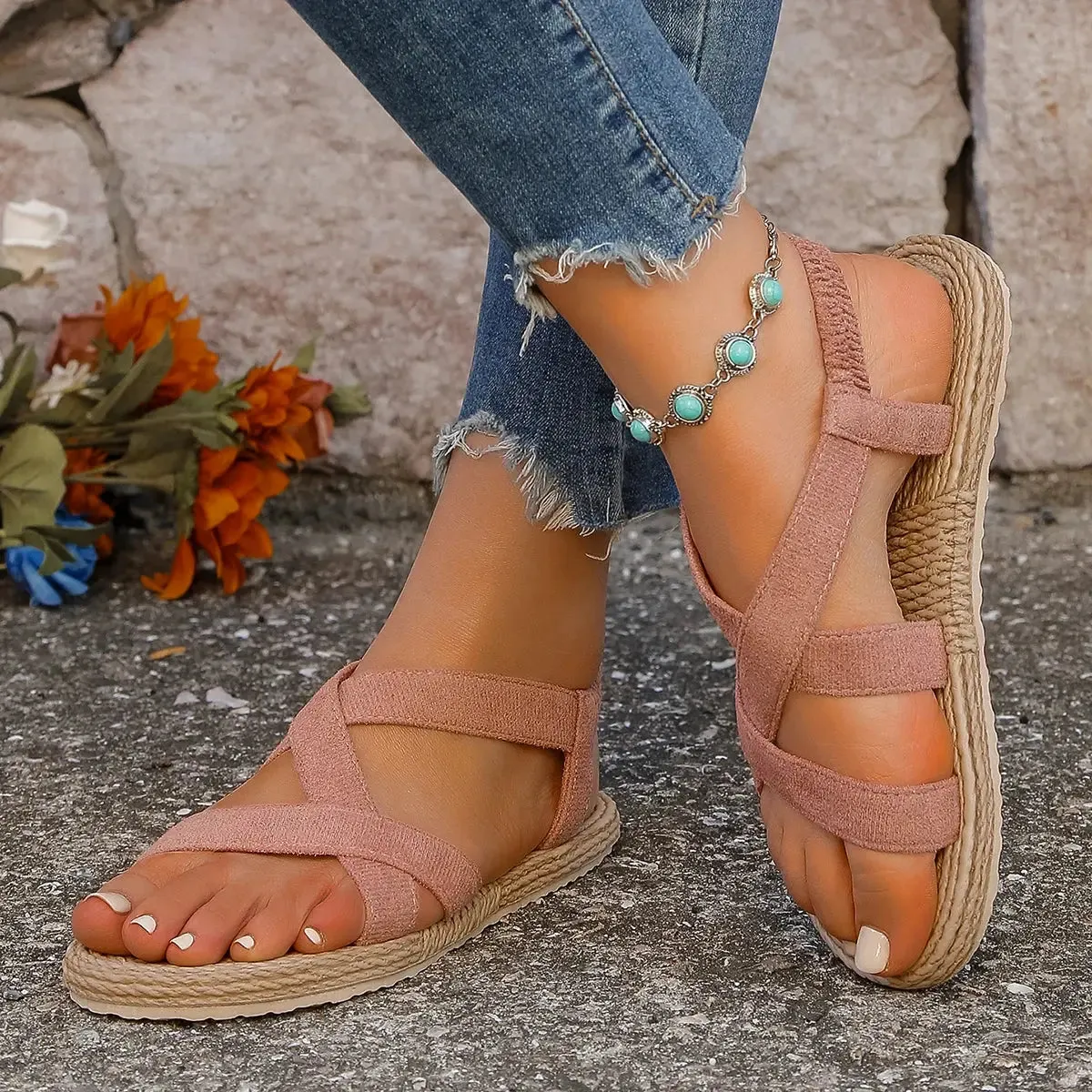 Soft Soled Flat Sandals | Monica