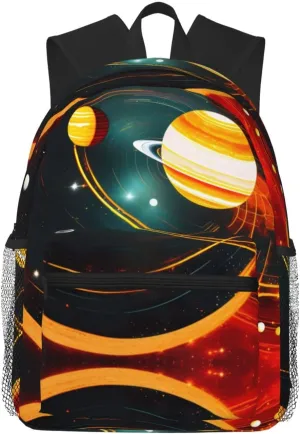 Solar System Jupiter Saturn Lightweight and Comfortable Backpack - Classic Stylish Day Bag, fit for Travel, Sports, Work