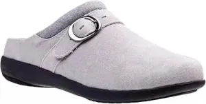 Spenco Woman's US Size 8.5 Ashley Gray Suede Mule Slide-On Shoe EURO Size 39
