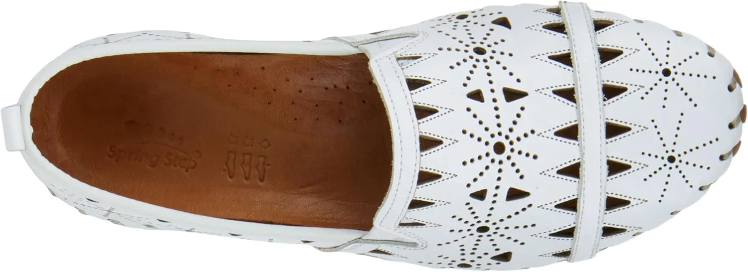 Spring Step Women's Leather Fusaro Loafer Shoe | Comfortable Slip-On Shoes with Rubber Outsole | Ladies Casual Walking Driving Loafers for Work