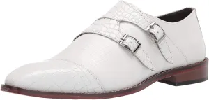 STACY ADAMS Men's Toscano Cap Toe Double Monk Strap Loafer