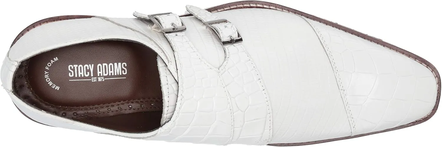 STACY ADAMS Men's Toscano Cap Toe Double Monk Strap Loafer