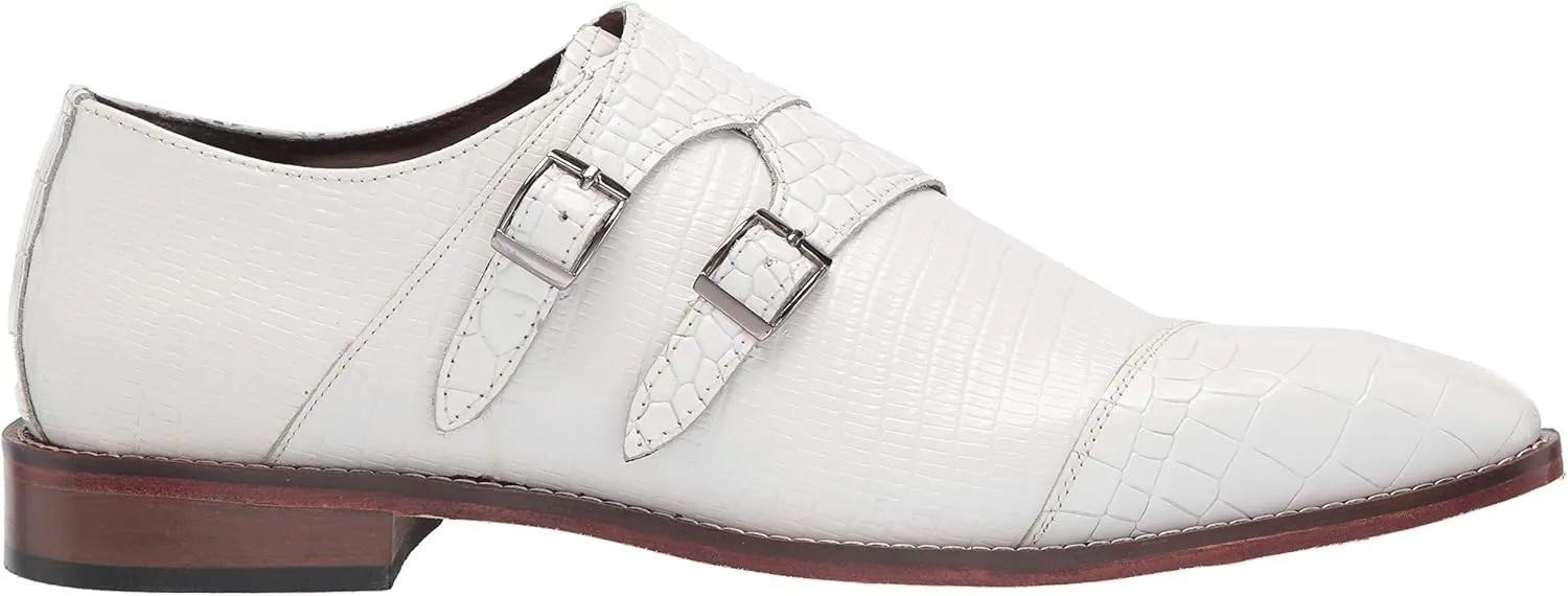 STACY ADAMS Men's Toscano Cap Toe Double Monk Strap Loafer