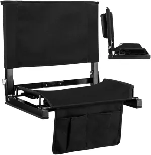 Stadium Seats with Back Support and Cushion,Oxford Fabric Stadium Chairs with Ice Bag and Shoulder Strap, Multifunctional Portable Folding Chair for Bleachers and Benches Suit for Sports Game