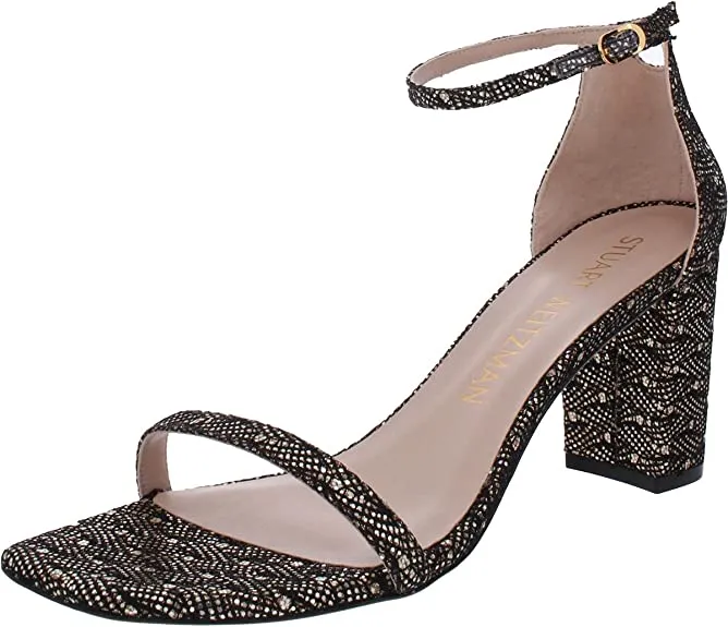 Stuart Weitzman Amelina Block Gold 10 M