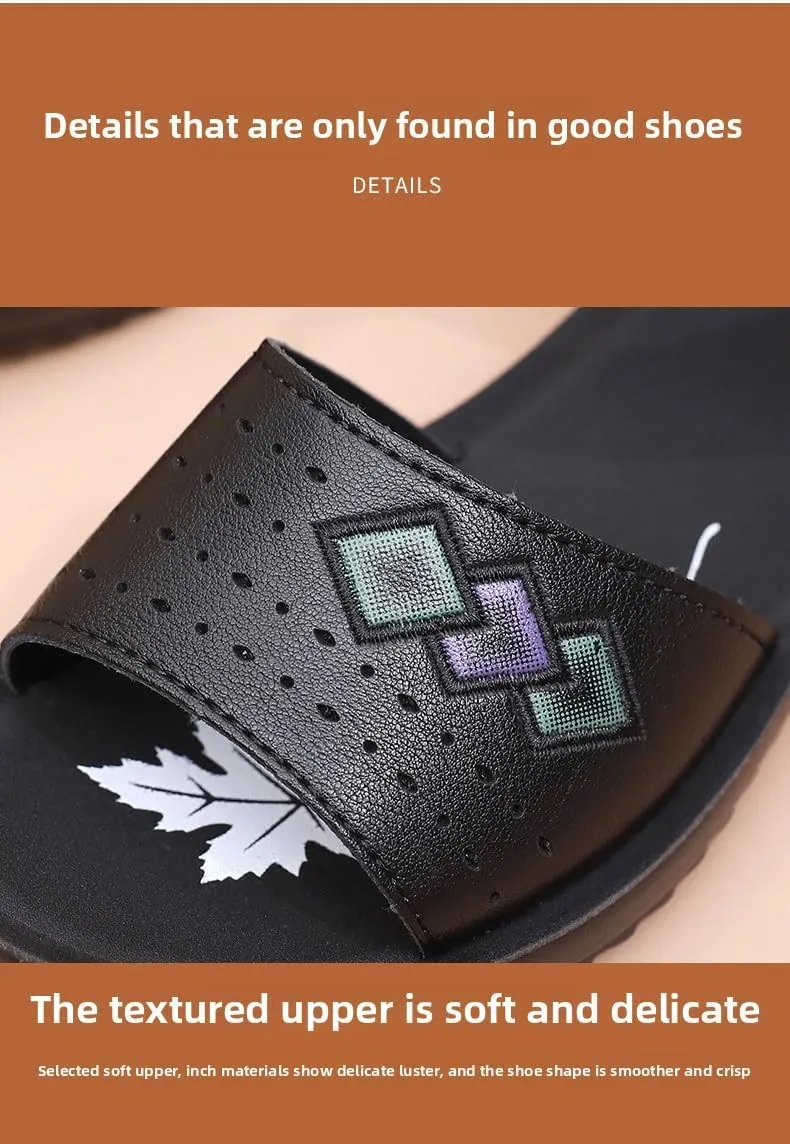 Summer mother sandals non-slip soft sole middle-aged and elderly women's shoes middle-aged flat sole summer flat heel comfortable grandma shoes for the elderly