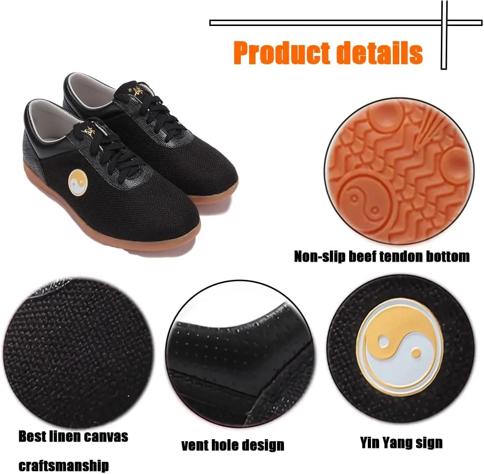 Tai Chi Martial Art Shoes,Suitable for Indoor and Outdoor Martial Arts, Badminton, Parkour, Table Tennis or Casual Street wear,