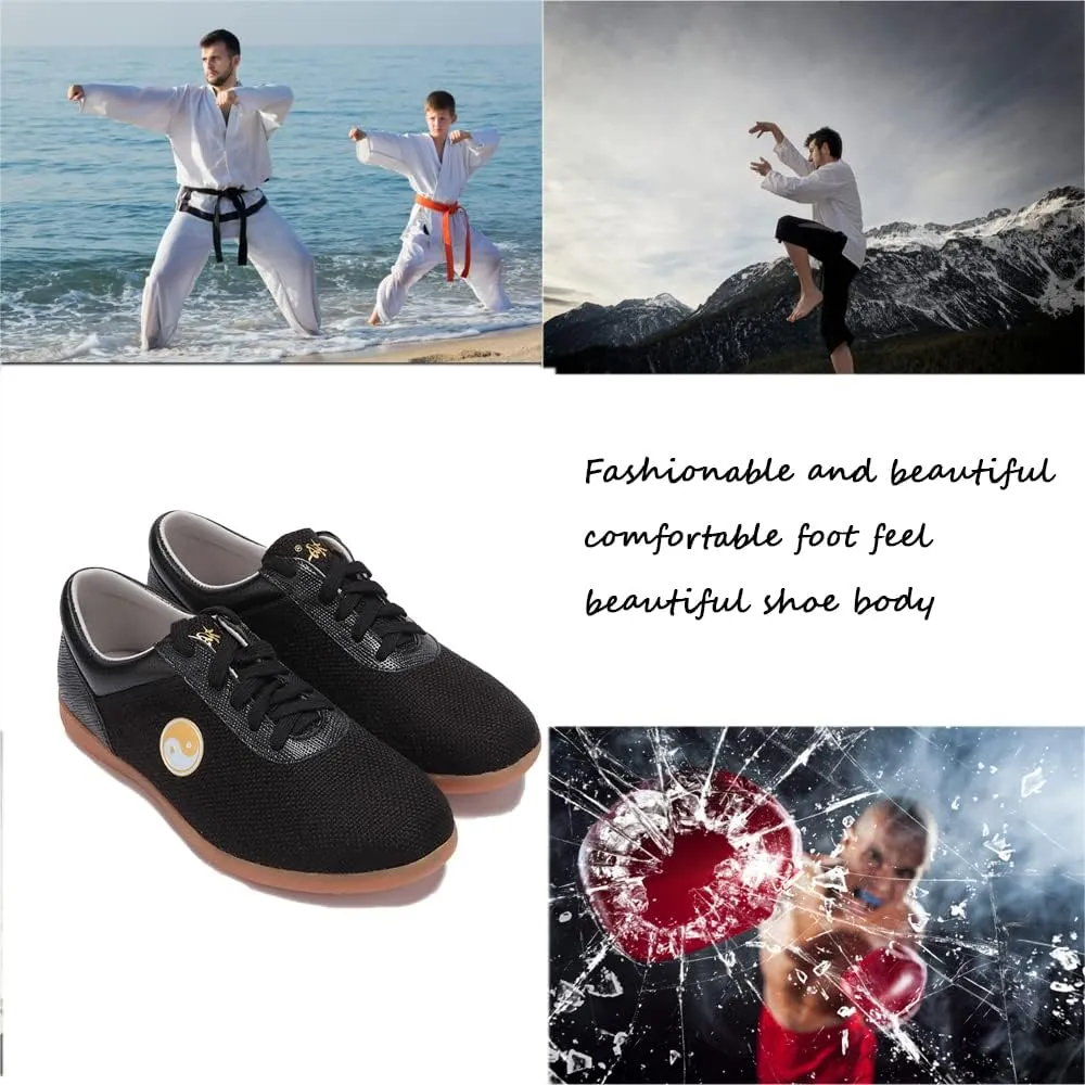Tai Chi Martial Art Shoes,Suitable for Indoor and Outdoor Martial Arts, Badminton, Parkour, Table Tennis or Casual Street wear,