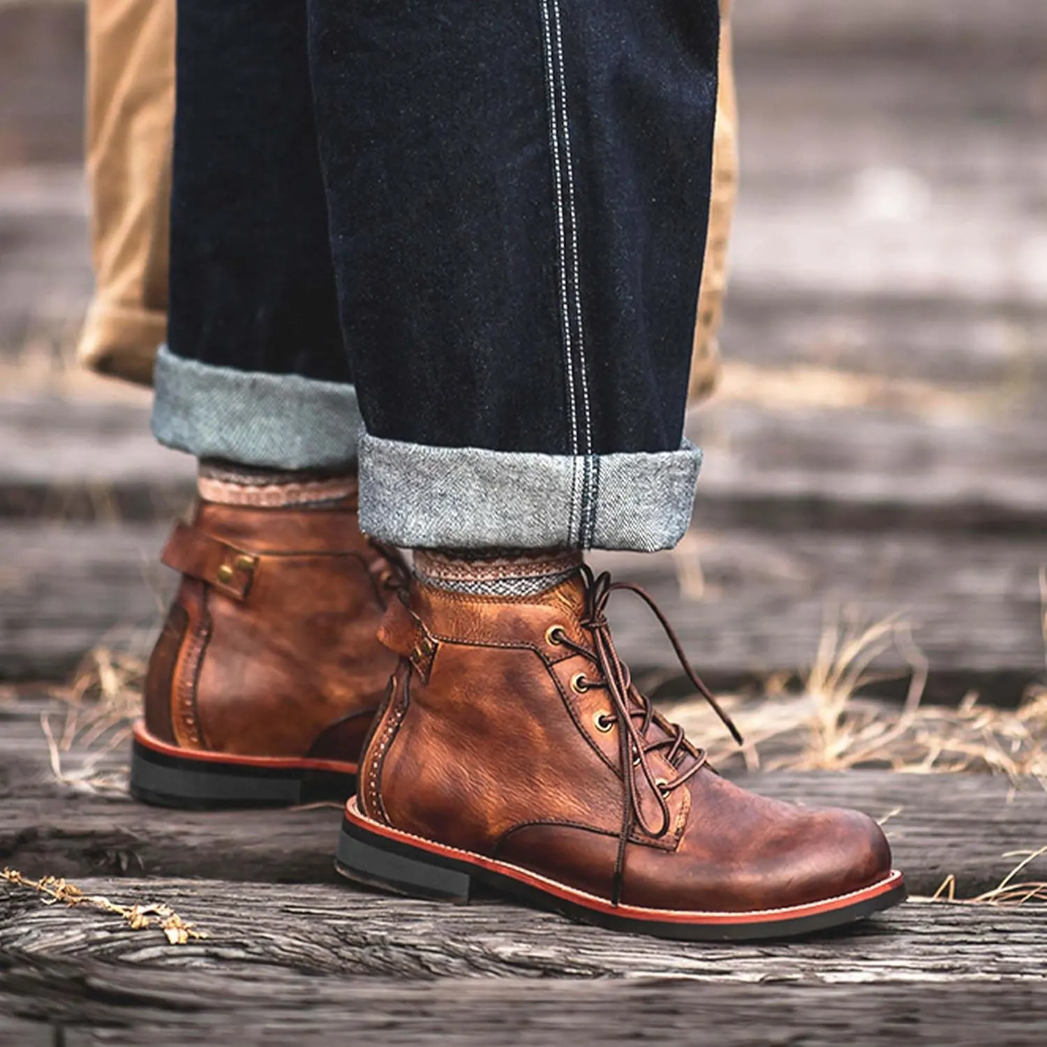 Tanner Shoes Mens Casual Boots Ankle Chukka Booties Oxford Leather Dress Boots