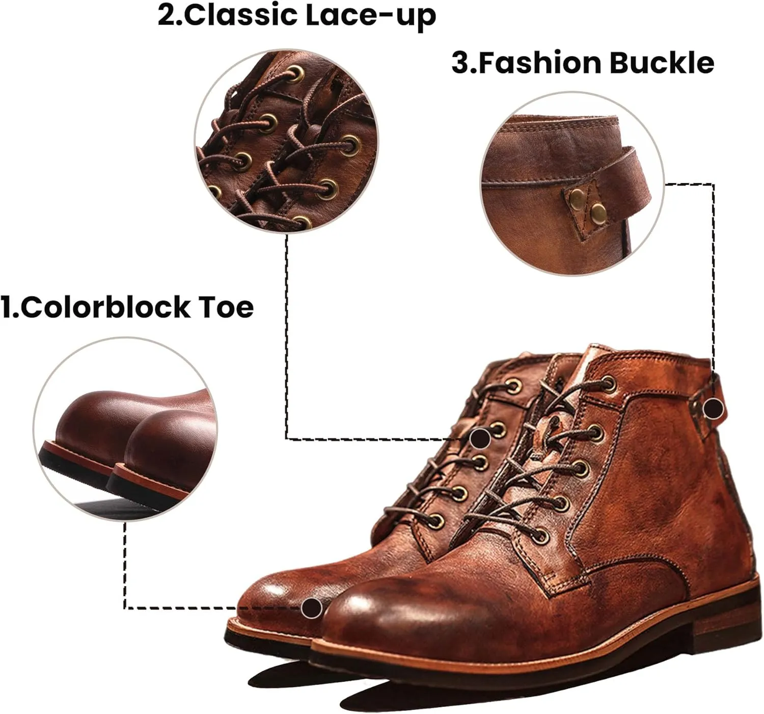 Tanner Shoes Mens Casual Boots Ankle Chukka Booties Oxford Leather Dress Boots