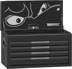 Teng Tools 26 Inch Wide 4 Drawer PRO35 Heavy Duty Black Top Box - TST26B4