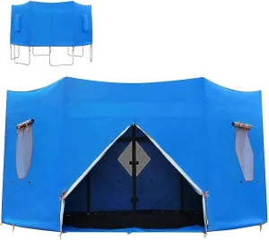 Tent for Trampoline, 6FT/8FT/10FT/12FT/14FT/15FT Trampoline Tent Cover, Trampoline Sunshade, Trampoline Accessories, for 6 Straight Pole Round Trampoline(8FT), Blue