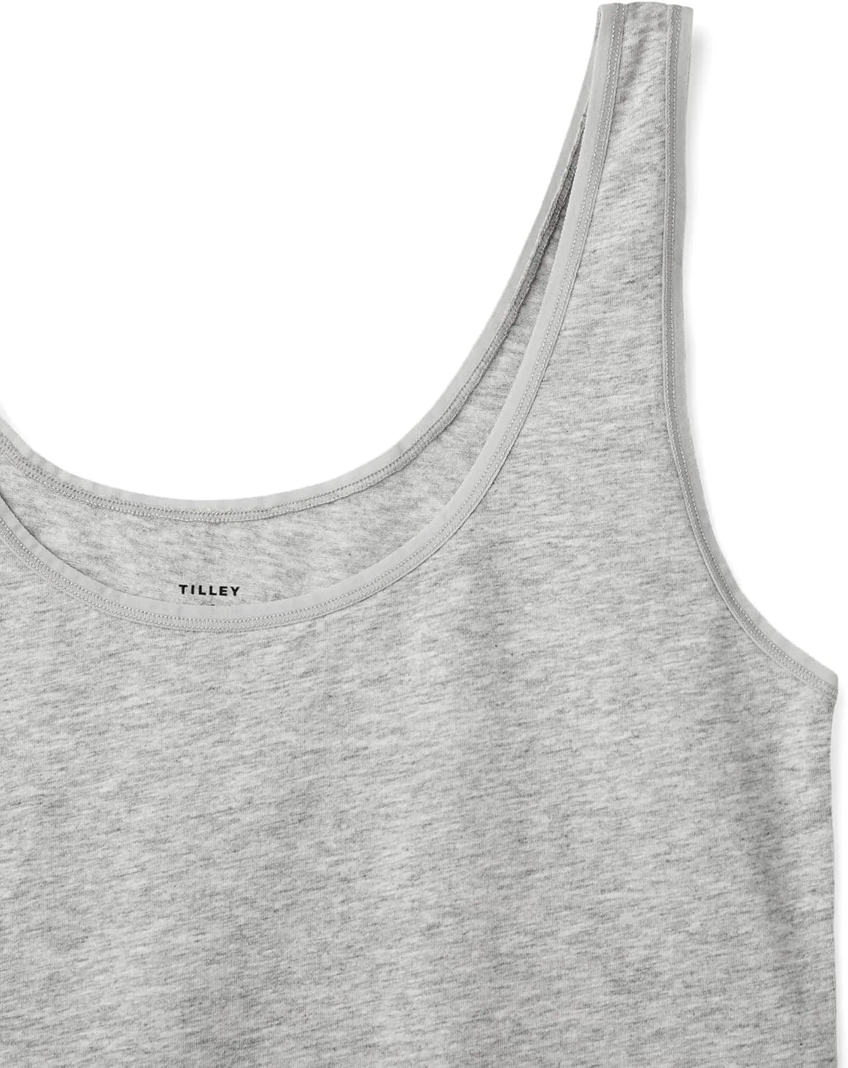 Tilley Women's Organic Cotton Scoop Neck Tank Top – Lightweight Soft Sleeveless Shirt for Layering, Travel & Everyday Comfort