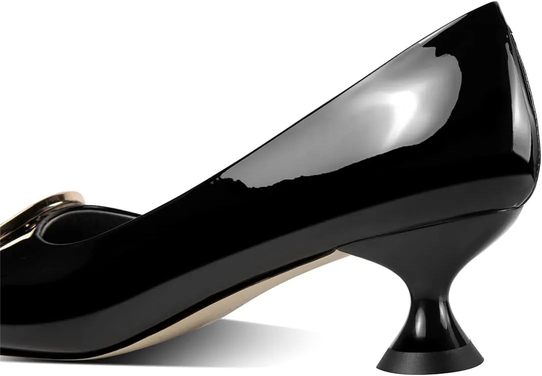 TinaCus Glossy Patent Leather Women's Handmade Pointed Toe Loafer Pumps with Cute Smile Pattern