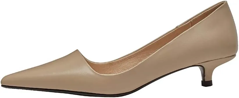 TinaCus Women's Handmade Embossed Genuine Leather Pointed Toe Sexy Kitten Heel Slip On Silver Loafer Pumps