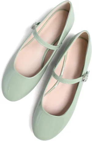 TN TANGNEST Women's Mary Jane Flats Fashion Square Toe Slip On Buckle Flats Soft Comfortable Casual Flat Shoes