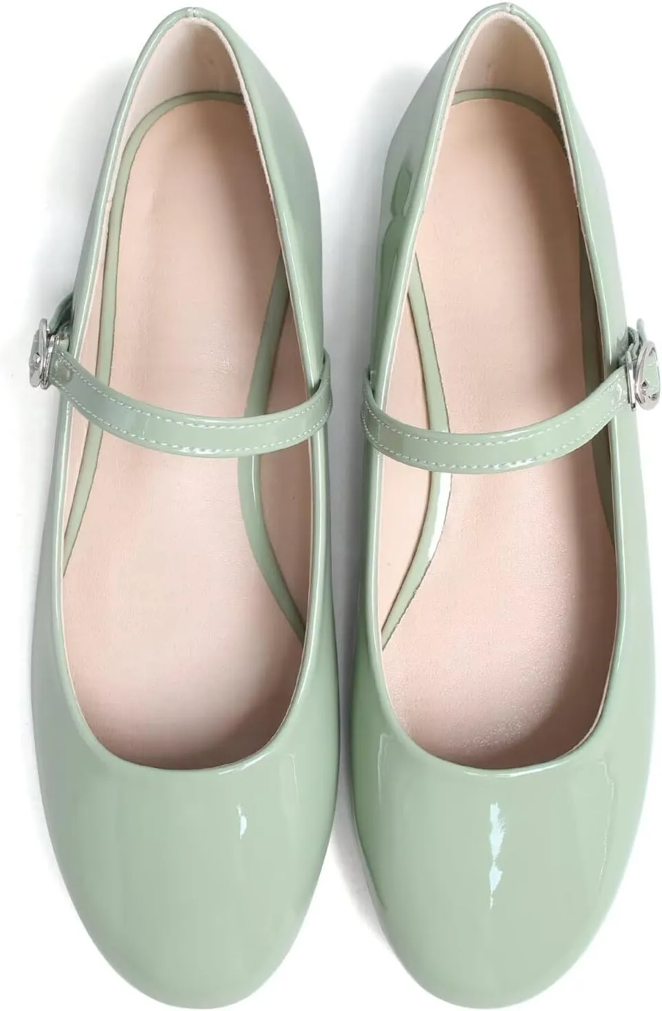 TN TANGNEST Women's Mary Jane Flats Fashion Square Toe Slip On Buckle Flats Soft Comfortable Casual Flat Shoes