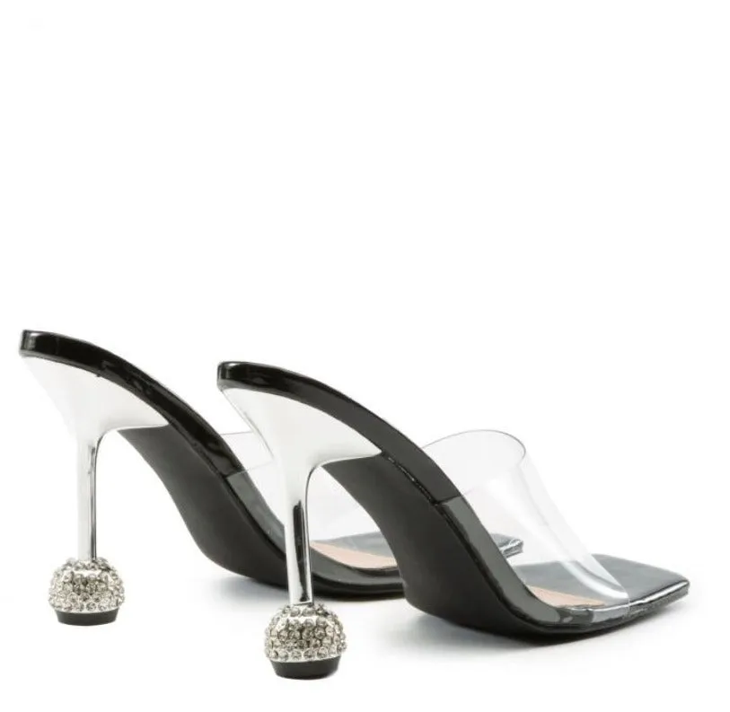 TRANSLUCENT BLACK HIGH HEEL