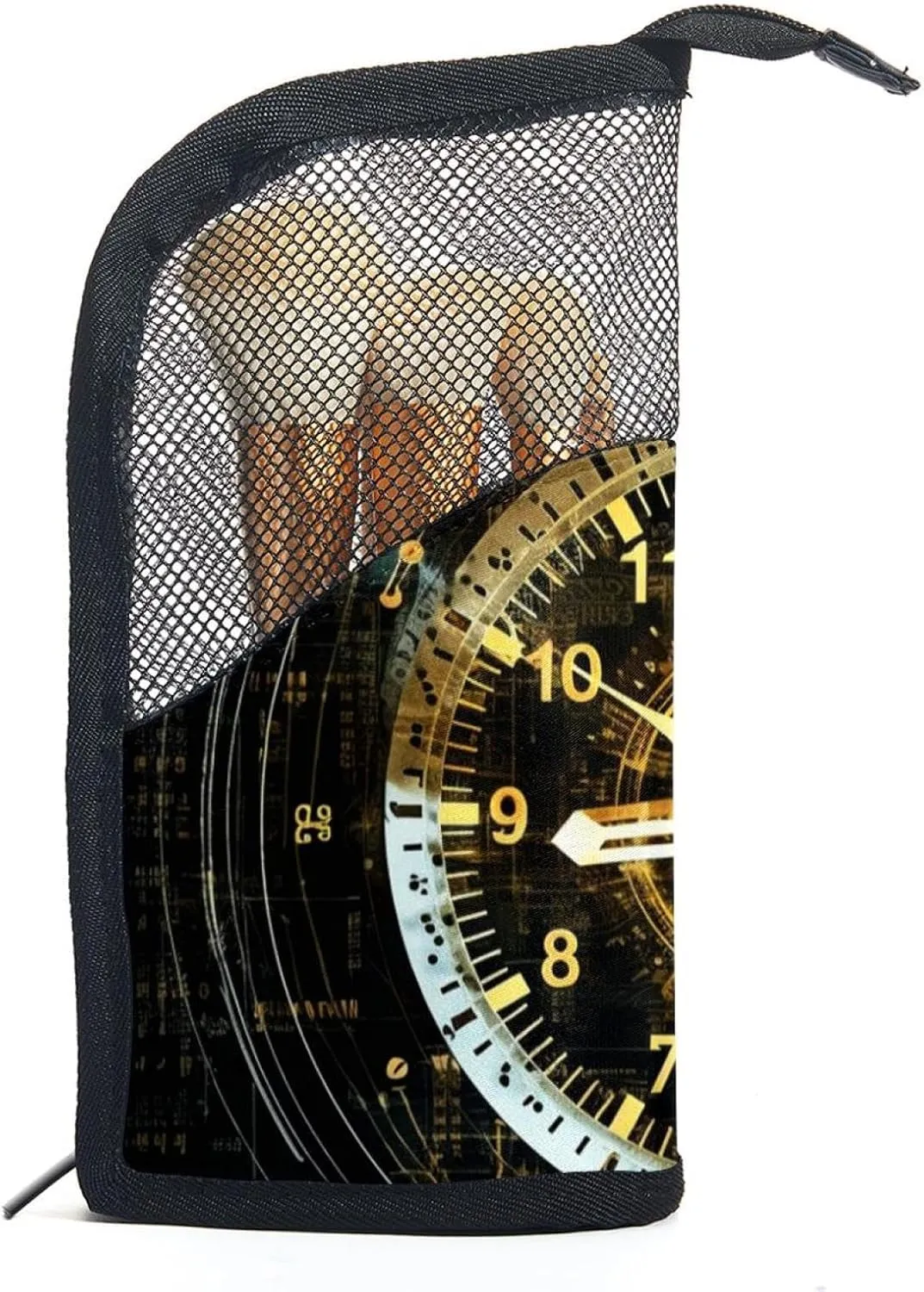 Travel Toiletry Bag,Small Makeup Bag,Vintage Mechanical Clock,Make up Bags for Women