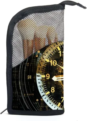 Travel Toiletry Bag,Small Makeup Bag,Vintage Mechanical Clock,Make up Bags for Women