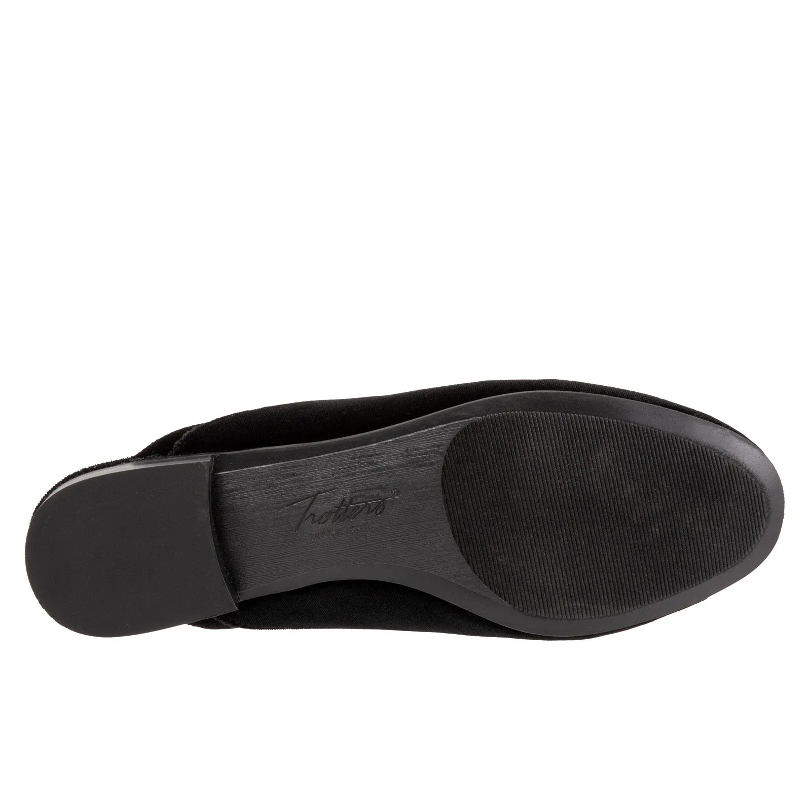 Trotters Ginette T2159-048 Womens Black Suede Slip On Mule Sandals Shoes