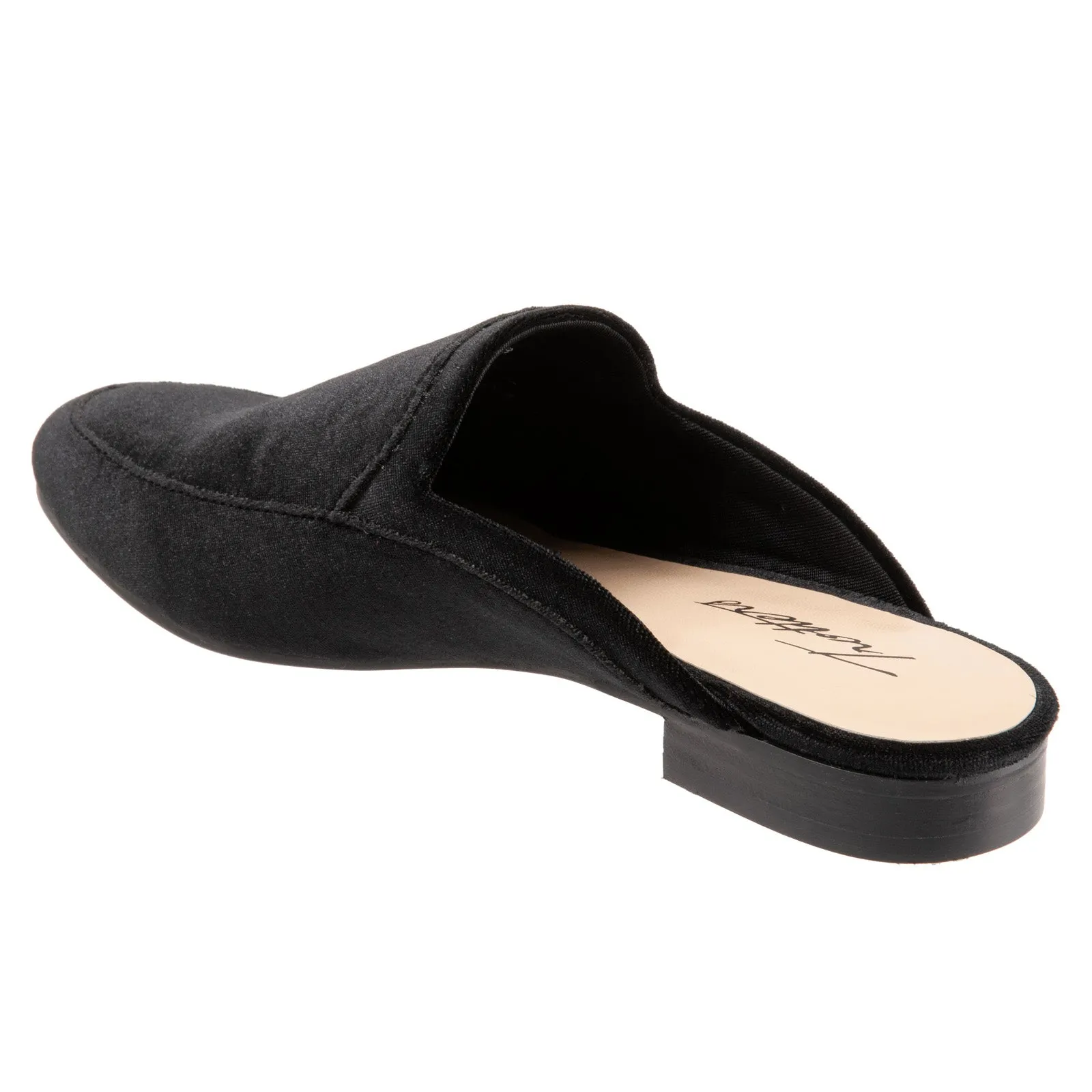 Trotters Ginette T2159-048 Womens Black Suede Slip On Mule Sandals Shoes