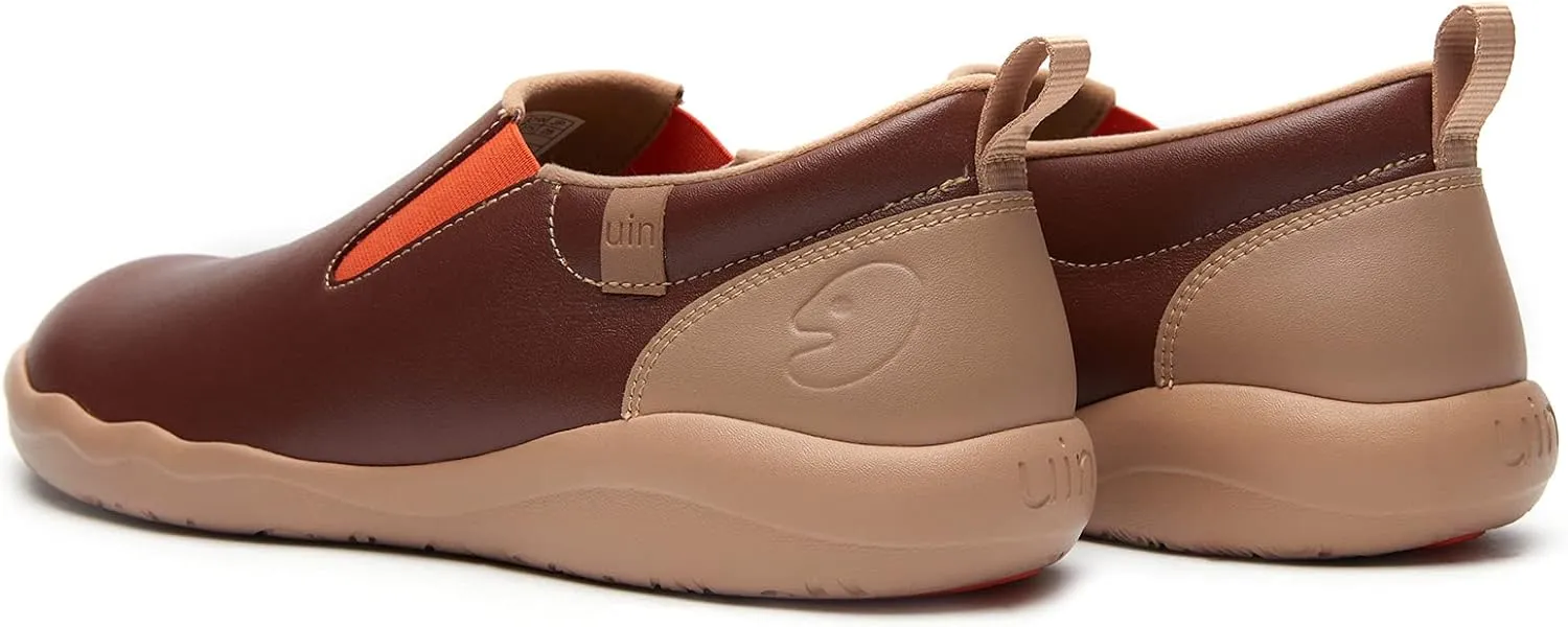 UIN Men's Walking Shoes Slip On Cow Suede Casual Lightweight Comfort Fashion Sneaker Cuenca