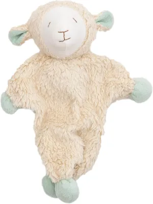 Under the Nile Organic Cotton Flat Sherpa Snuggle Sheep Toy Surf Spray, Size 13" Tall