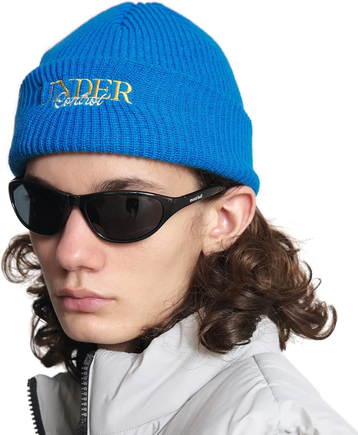 UNDERCONTROL Logo Label Patch Unisex Fall Winter Short Thick Cuffed Rollup Warm Beanie Korea Trawler Fisherman Knit Skull Hat