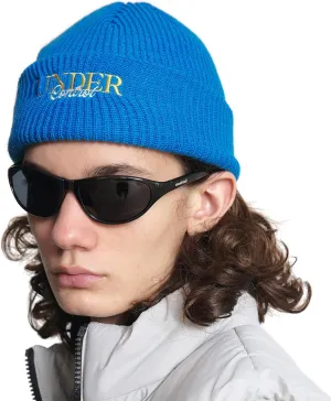 UNDERCONTROL Logo Label Patch Unisex Fall Winter Short Thick Cuffed Rollup Warm Beanie Korea Trawler Fisherman Knit Skull Hat