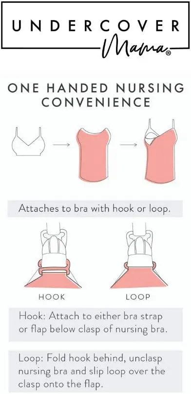 Undercover Mama Women's Strapless Maternity Nursing Top, Universal Bra Attachment for Breastfeeding & Pregnancy