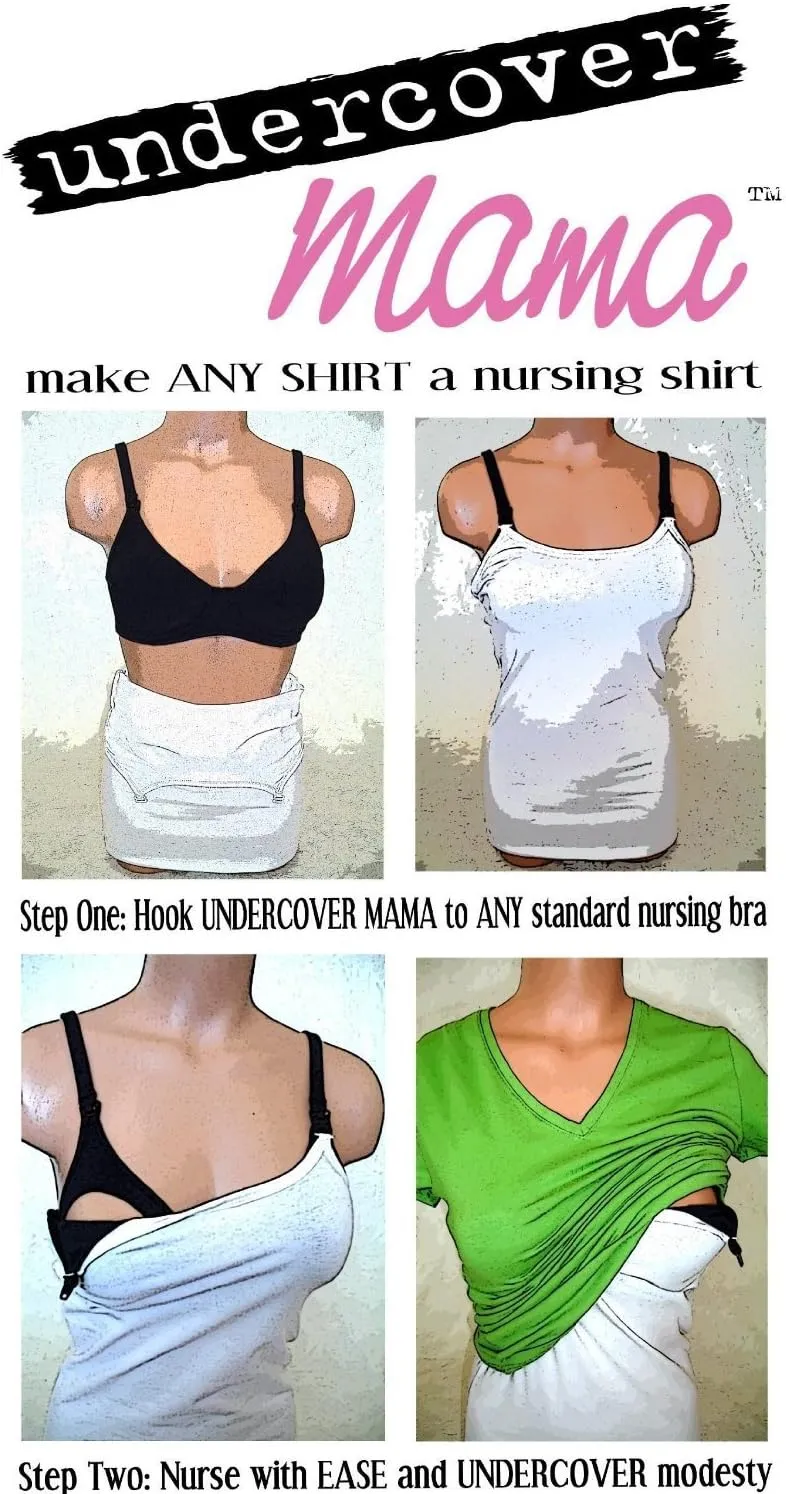 Undercover Mama Women's Strapless Maternity Nursing Top, Universal Bra Attachment for Breastfeeding & Pregnancy