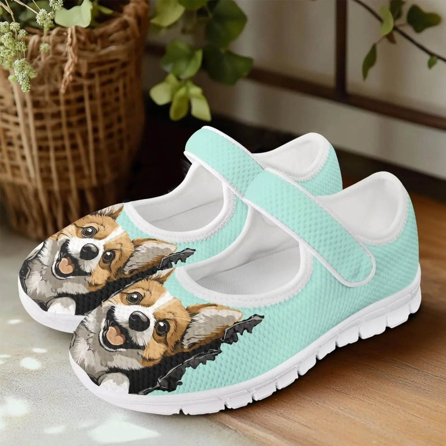 UNICEU Women's Mesh Flat Shoes Casual Low Top Mary Jane Shoes Dressy Shoes Anti Slip Breathable Athletic Shoes Comfortable Footwear