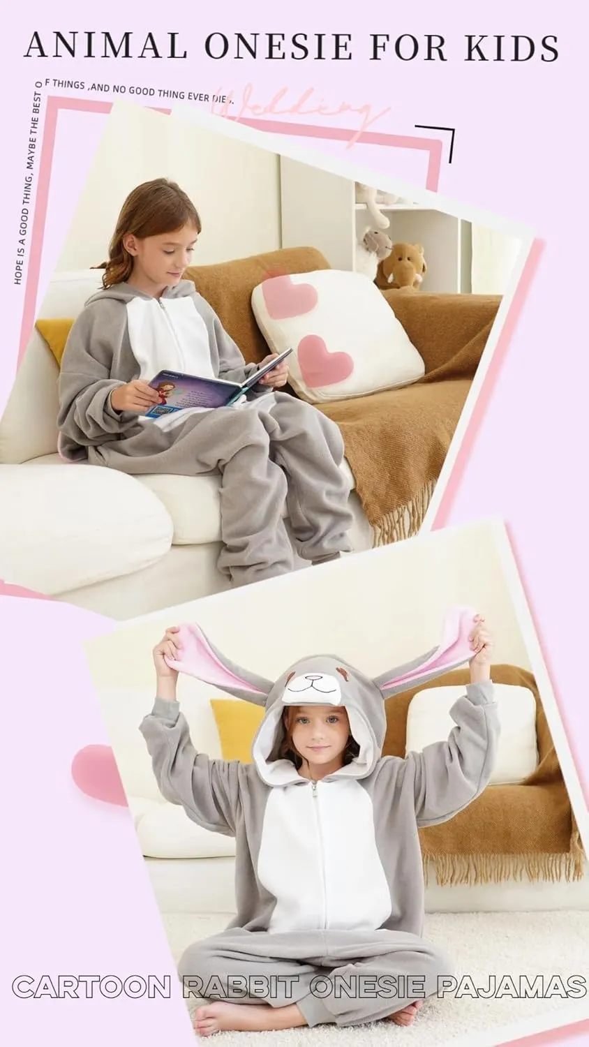 Unisex Kids Onesie Animal Cosplay Costume Pajamas Halloween Christmas Cartoon Sleepwear Children Jumpsuit