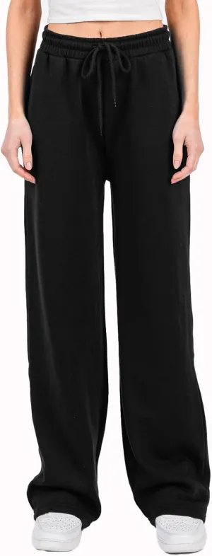 Urban Look High Rise Straight Leg Cotton Fleece Lined Sweatpants