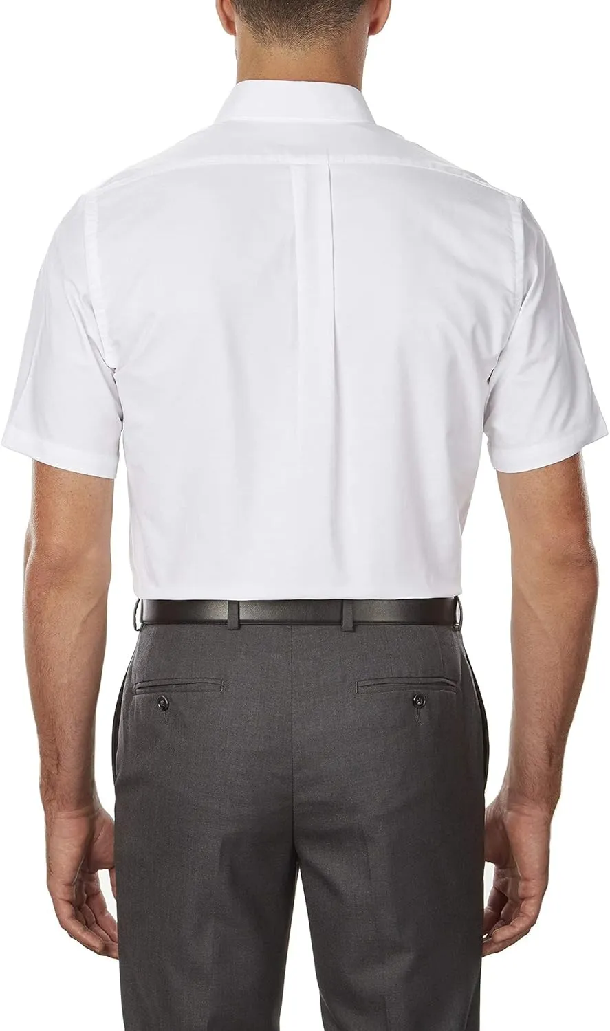 Van Heusen Men's Short Sleeve Regular Fit Oxford Solid Dress Shirt - Amazon Exclusive