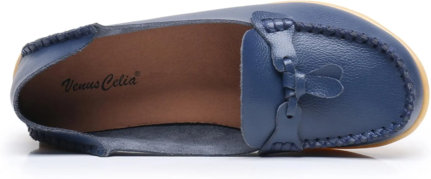 VenusCelia Women's Decoration Comfort Walking Flat Loafer