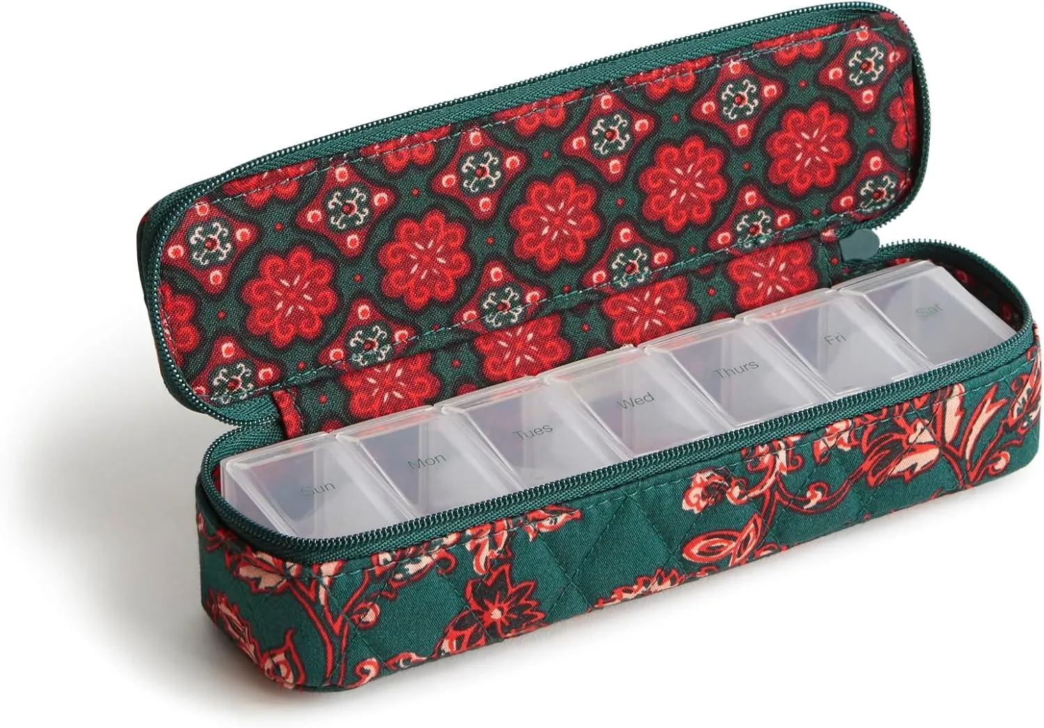 Vera Bradley Premium Cotton Travel Pill Case, Victorian Vines