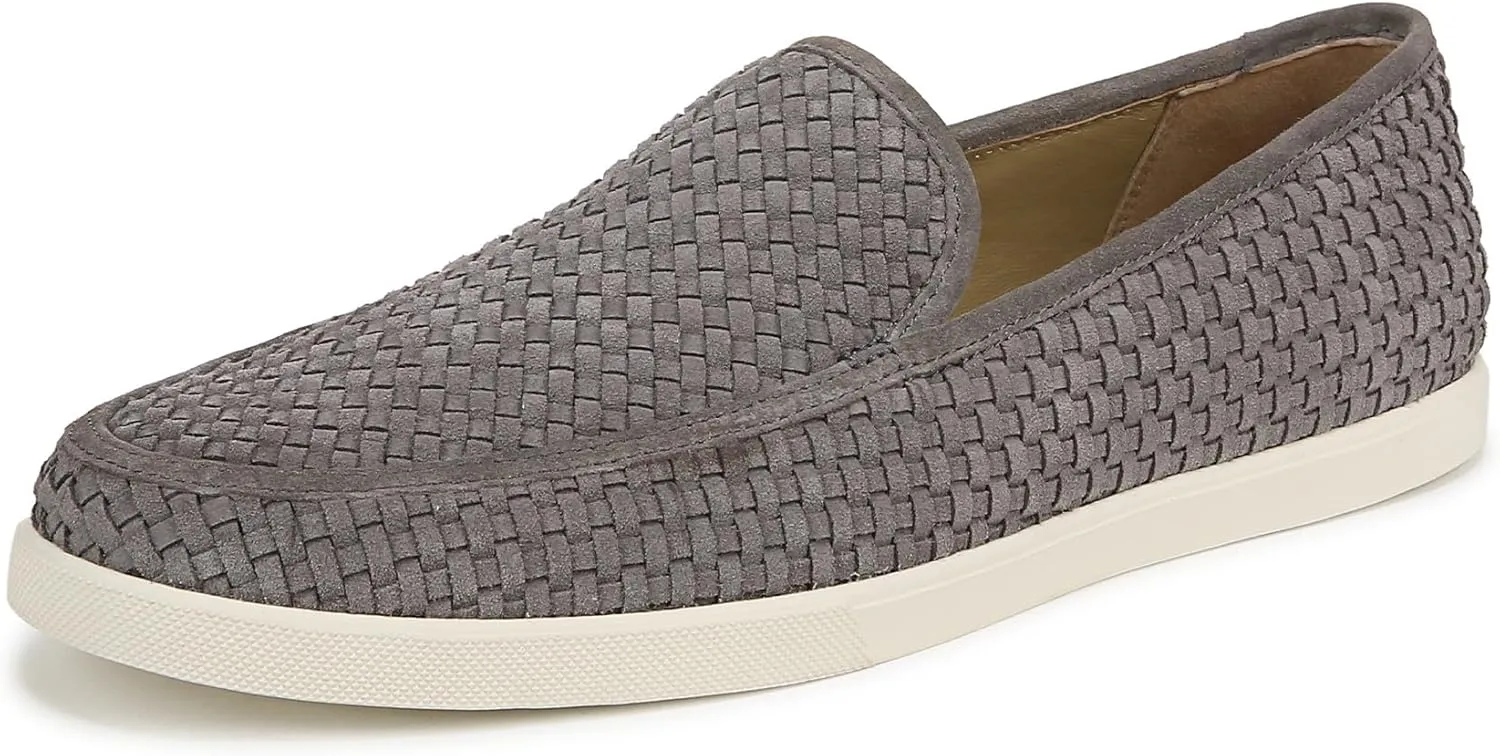 Vince Mens Sonoma Loafer Smoke Grey Woven Suede 10.5 M